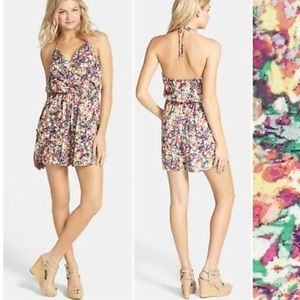 Floral Nordstrom halter neck romper